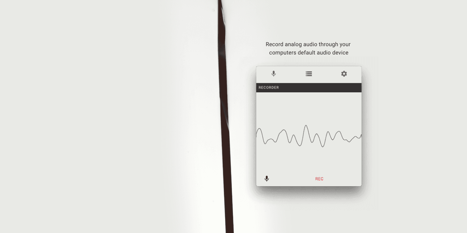 An image of the Tapes demo website